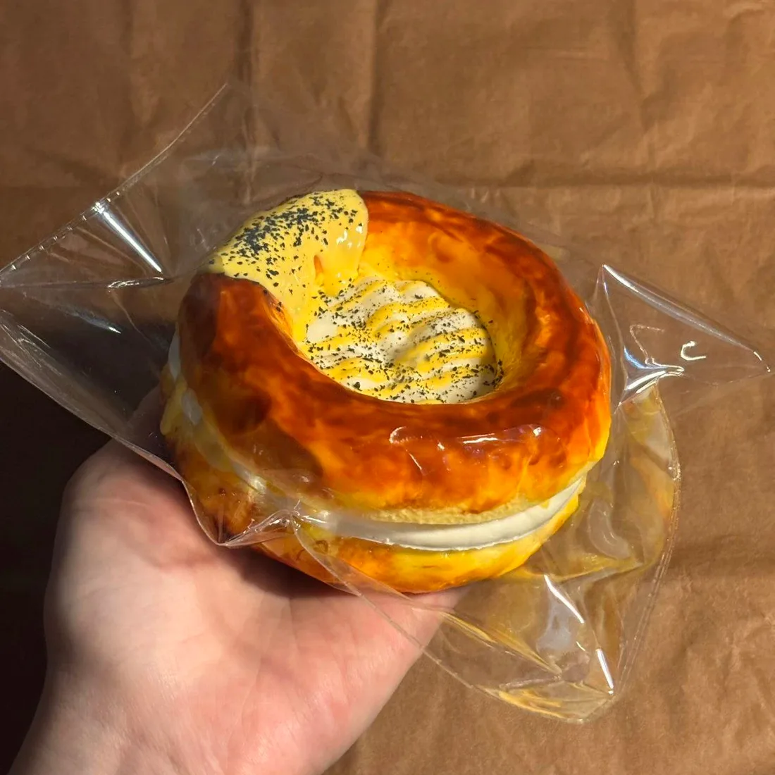 Cream Bagel Squishy