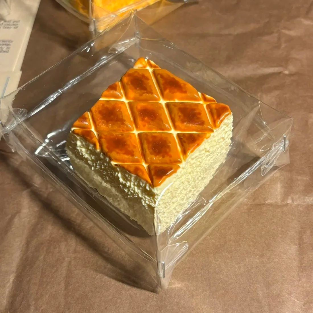 Caramel Grid Cake Squishy